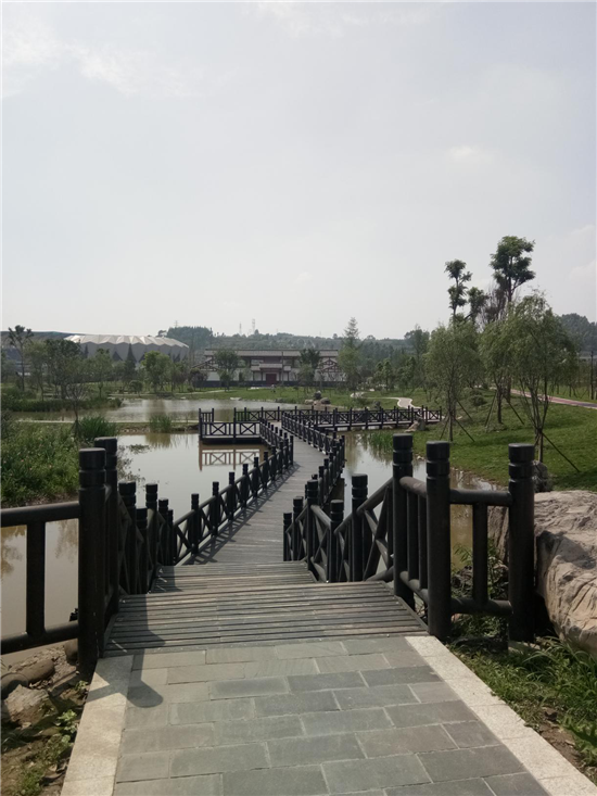 洪雅田锡水景公园城市生态缩影